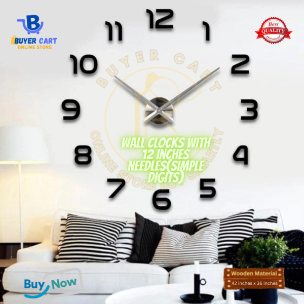 Wall Clocks with 12 inches needles(simple digits)
