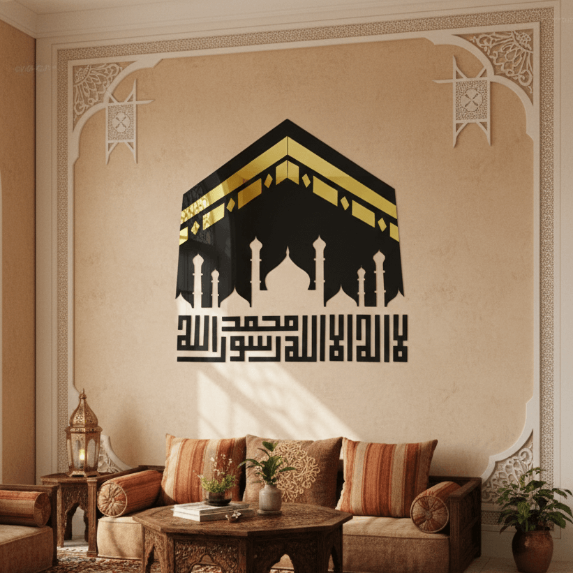 Kaaba Calligraphy Wall Art – “Shahadat” Edition